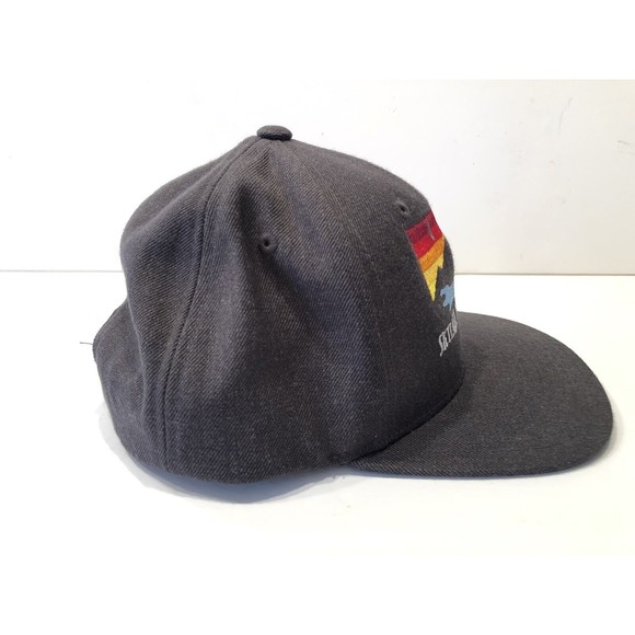 SKYLAKE YOSEMITE CAMP Wool Blend Snapback Hat Men's Yupoong The Classics Gray - Picture 3 of 8